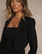 lovery Set Negru Rochie cu Elastic și Sacou Scurt Sepenillea