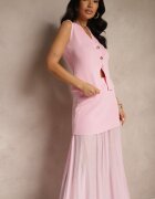 lovery Set Roz Elegant Vestă și Fustă Cloș Werani