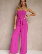 lovery Set Violet Pantaloni largi și Bluză asimetrică Ralinessa