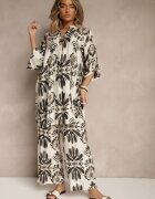 m&d fashion Compleu Negru cu Vâscoză Pantaloni cu Croială Largă și Cămașă Lungă Rinviela