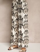 m&d fashion Compleu Negru cu Vâscoză Pantaloni cu Croială Largă și Cămașă Lungă Rinviela