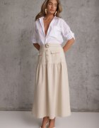 m&d fashion Fustă Phridoe Bej deschis