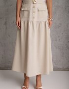 m&d fashion Fustă Phridoe Bej deschis