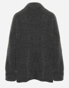 m&d fashion Pulover oversize cu amestec de lână cu guler tip tunică și manșete întoarse Olsenne Gri închis