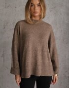 m&d fashion Pulover oversize cu amestec de lână cu guler tip tunică și manșete întoarse Olsenne Maro