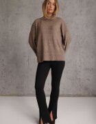 m&d fashion Pulover oversize cu amestec de lână cu guler tip tunică și manșete întoarse Olsenne Maro