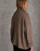 m&d fashion Pulover oversize cu amestec de lână cu guler tip tunică și manșete întoarse Olsenne Maro