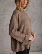 m&d fashion Pulover oversize cu amestec de lână cu guler tip tunică și manșete întoarse Olsenne Maro