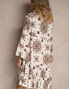 m&d fashion Rochie Maro din Vâscoză Decorată cu Motiv Geometric Filionea