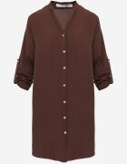 m&d fashion Rochie Maro Tip cutie din Bumbac Oversize cu Decolteu în V Elavellis