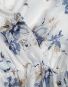 m&d fashion Rochie petrecută albastră cu cordon în talie decorată cu sclipici Plumse