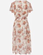 m&d fashion Rochie petrecută rozalie cu cordon în talie decorată cu sclipici Plumse