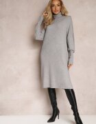 m&d fashion Rochie Pulover Gri cu croială tip cutie Horrene