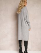 m&d fashion Rochie Pulover Gri cu croială tip cutie Horrene