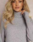 m&d fashion Rochie Pulover Gri cu croială tip cutie Horrene