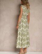 m&d fashion Rochie Verde din Viscoză Fără Mâneci cu Cordon Filanesse