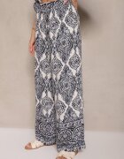 m&d fashion Set Bleumarin din Viscoză Croi Oversize Cămașă și Pantaloni Nilarithia