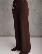 m&d fashion Set cu vâscoză pulover cu nasturi și pantaloni largi Rarellia Maro