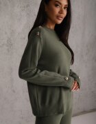 m&d fashion Set cu vâscoză pulover cu nasturi și pantaloni largi Rarellia Verde închis