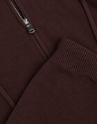 m&d fashion Set de pulover cu vâscoză pantaloni drepți și bluză cu fermoar și glugă Eldirma Maro