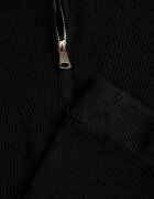 m&d fashion Set din tricot rib cu vâscoză: pantaloni și pulover cu guler înalt Tawira Negru