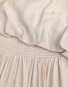 m&d fashion Set din viscoză pentru vară: top fără mâneci și pantaloni Balloon cu tip cravată Eliness Bej deschis