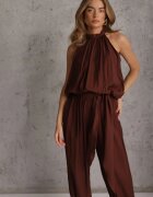 m&d fashion Set din viscoză pentru vară: top fără mâneci și pantaloni Balloon cu tip cravată Eliness Maro