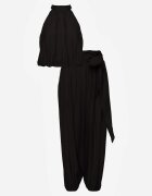 m&d fashion Set din viscoză pentru vară: top fără mâneci și pantaloni Balloon cu tip cravată Eliness Negru