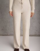 m&d fashion Set tricot cu vâscoză longsleeve și pantaloni largi Mirette Bej Bej Bej deschis