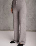 m&d fashion Set tricot cu vâscoză longsleeve și pantaloni largi Mirette Bej Bej Gri