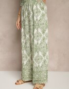 m&d fashion Set Verde din Viscoză cu Croială Oversize Cămașă și Pantaloni Nilarithia