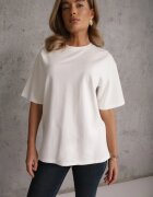 m&d fashion Tricou Basic Alb din Bumbac Meranissea