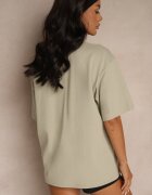 m&d fashion Tricou Basic Bej închis din bumbac Meranissea