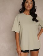 m&d fashion Tricou Basic Bej închis din bumbac Meranissea