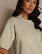 m&d fashion Tricou Basic Bej închis din bumbac Meranissea