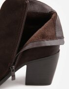 m.daszynski Ghete din piele naturală în stilul botinelor cowboy scurte cu toc și decupaj Larima Maro închis