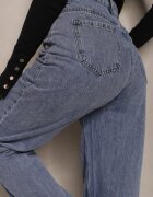 m.sara Blugi Largi Albaștri High Waist Onte