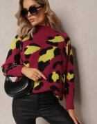 m&v Maleta Visiniu cu petice din tricot neted Plinero