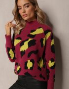 m&v Maleta Visiniu cu petice din tricot neted Plinero