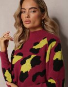 m&v Maleta Visiniu cu petice din tricot neted Plinero