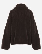 Made in Italy Pulover cu model striat din amestec de lână Stravina Maro