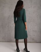 Made in Italy Rochie Verde închis Plisată cu croială evazată cu centură cu cataramă Annathiel