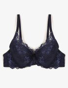 mag - net Sutien bleumarin decorat cu dantelă Vonavia
