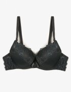 mag - net Sutien verde închis Push-up decorat cu dantelă Sonevia