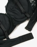 mag - net Sutien verde închis Push-up decorat cu dantelă Sonevia