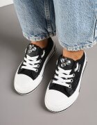maira Adidași Negri cu Platformă cu Zirconii și Dantelă Nusilwen