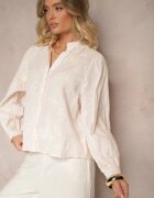 maja studio Cămașă Roz din Bumbac cu Broderie Florală Decorativă cu Paiete Gonisia