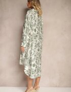 maja studio Rochie Verde Florală Tip cămașă din Viscoză Lisvesia