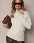  Maletă Casual Bej cu Model în Relief Daivyn