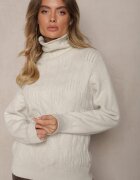  Maletă Casual Bej cu Model în Relief Daivyn